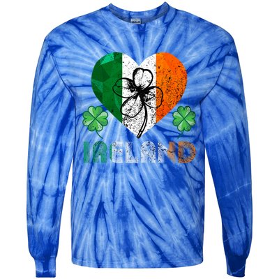 Irish Flag I Love Ireland Tees St Patrick's Funny Gift Tie-Dye Long Sleeve Shirt