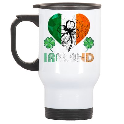 Irish Flag I Love Ireland Tees St Patrick's Funny Gift Stainless Steel Travel Mug