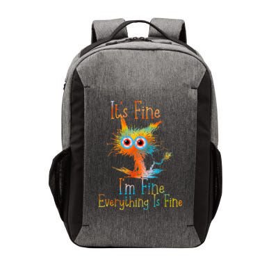 ItS Fine IM Fine Everything Is Fine Funny Black Cat Quote Vector Backpack