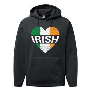 Irish Flag Ireland Pride Funny Shamrock Leprechaun Patriotic Performance Fleece Hoodie