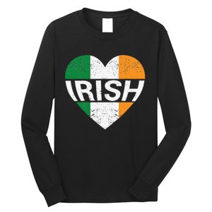 Irish Flag Ireland Pride Funny Shamrock Leprechaun Patriotic Long Sleeve Shirt