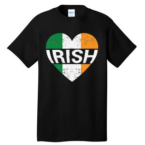 Irish Flag Ireland Pride Funny Shamrock Leprechaun Patriotic Tall T-Shirt