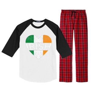 Irish Flag Ireland Pride Funny Shamrock Leprechaun Patriotic Raglan Sleeve Pajama Set