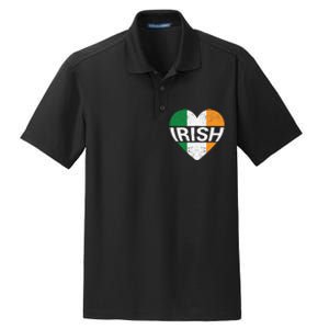 Irish Flag Ireland Pride Funny Shamrock Leprechaun Patriotic Dry Zone Grid Polo