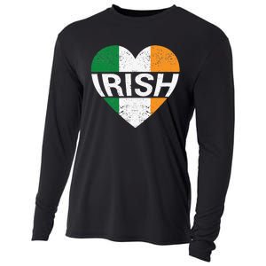 Irish Flag Ireland Pride Funny Shamrock Leprechaun Patriotic Cooling Performance Long Sleeve Crew