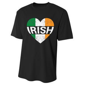 Irish Flag Ireland Pride Funny Shamrock Leprechaun Patriotic Performance Sprint T-Shirt