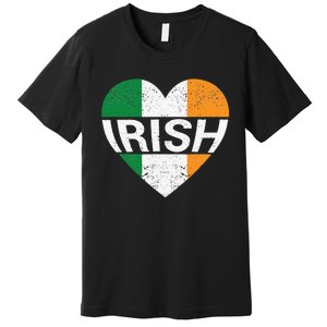 Irish Flag Ireland Pride Funny Shamrock Leprechaun Patriotic Premium T-Shirt