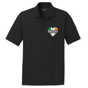 Irish Flag Ireland Pride Funny Shamrock Leprechaun Patriotic PosiCharge RacerMesh Polo