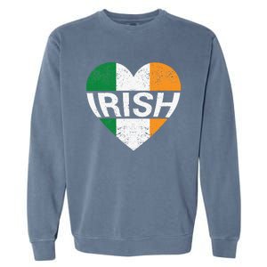 Irish Flag Ireland Pride Funny Shamrock Leprechaun Patriotic Garment-Dyed Sweatshirt