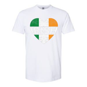 Irish Flag Ireland Pride Funny Shamrock Leprechaun Patriotic Softstyle CVC T-Shirt