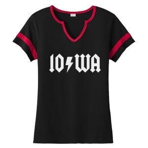 Iowa Funny Iowa Ladies Halftime Notch Neck Tee