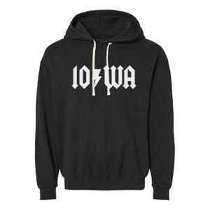 Iowa Funny Iowa Garment-Dyed Fleece Hoodie