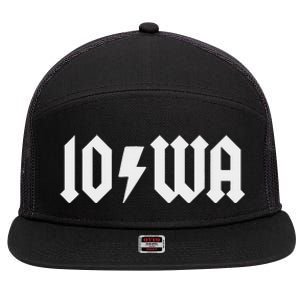 Iowa Funny Iowa 7 Panel Mesh Trucker Snapback Hat