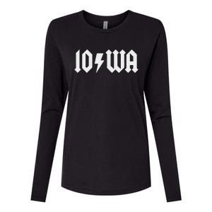 Iowa Funny Iowa Womens Cotton Relaxed Long Sleeve T-Shirt