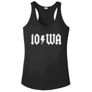 Iowa Funny Iowa Ladies PosiCharge Competitor Racerback Tank