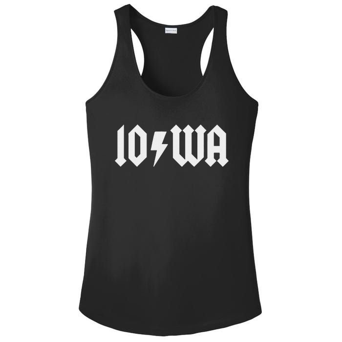 Iowa Funny Iowa Ladies PosiCharge Competitor Racerback Tank