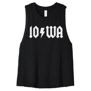 Iowa Funny Iowa Women's Racerback Cropped Tank