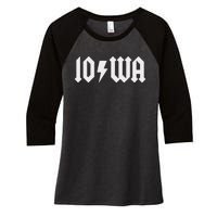 Iowa Funny Iowa Women's Tri-Blend 3/4-Sleeve Raglan Shirt