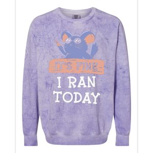 It's Fine I Ran Today Jogging Run Runner Running Jogger Colorblast Crewneck Sweatshirt