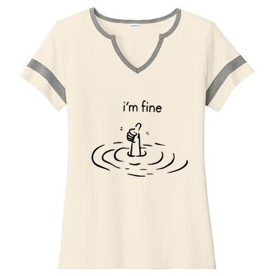 IM Fine Ladies Halftime Notch Neck Tee