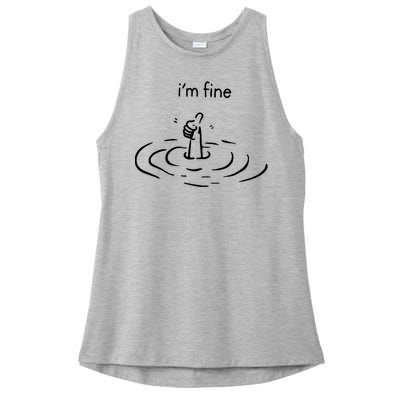 IM Fine Ladies PosiCharge Tri-Blend Wicking Tank