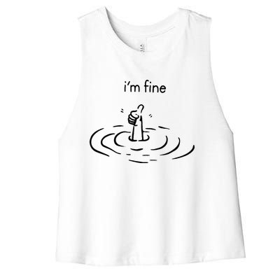 IM Fine Women's Racerback Cropped Tank