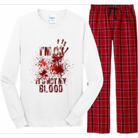 I'm fine it's not my blood Sarcastic Halloween Humor  Long Sleeve Pajama Set