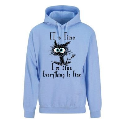 It's Fine I'm Fine Everything Is Fine Funny cat Unisex Surf Hoodie