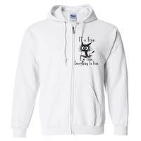 It's Fine I'm Fine Everything Is Fine Funny cat Full Zip Hoodie