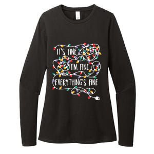 Its Fine Im Fine Everything Is Fine Christmas Lights Gift Womens CVC Long Sleeve Shirt