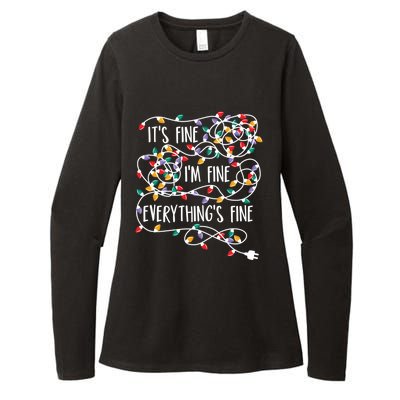 Its Fine Im Fine Everything Is Fine Christmas Lights Gift Womens CVC Long Sleeve Shirt