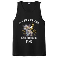 It's Fine I'm Fine Everything Is Fine Funny Sarcastic Cat PosiCharge Competitor Tank