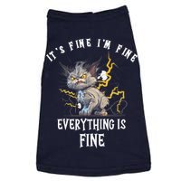 It's Fine I'm Fine Everything Is Fine Funny Sarcastic Cat Doggie Tank