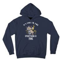 It's Fine I'm Fine Everything Is Fine Funny Sarcastic Cat Tall Hoodie