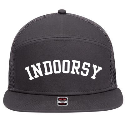 Indoorsy Funny 7 Panel Mesh Trucker Snapback Hat