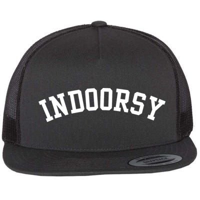 Indoorsy Funny Flat Bill Trucker Hat