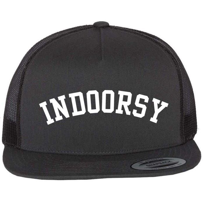 Indoorsy Funny Flat Bill Trucker Hat