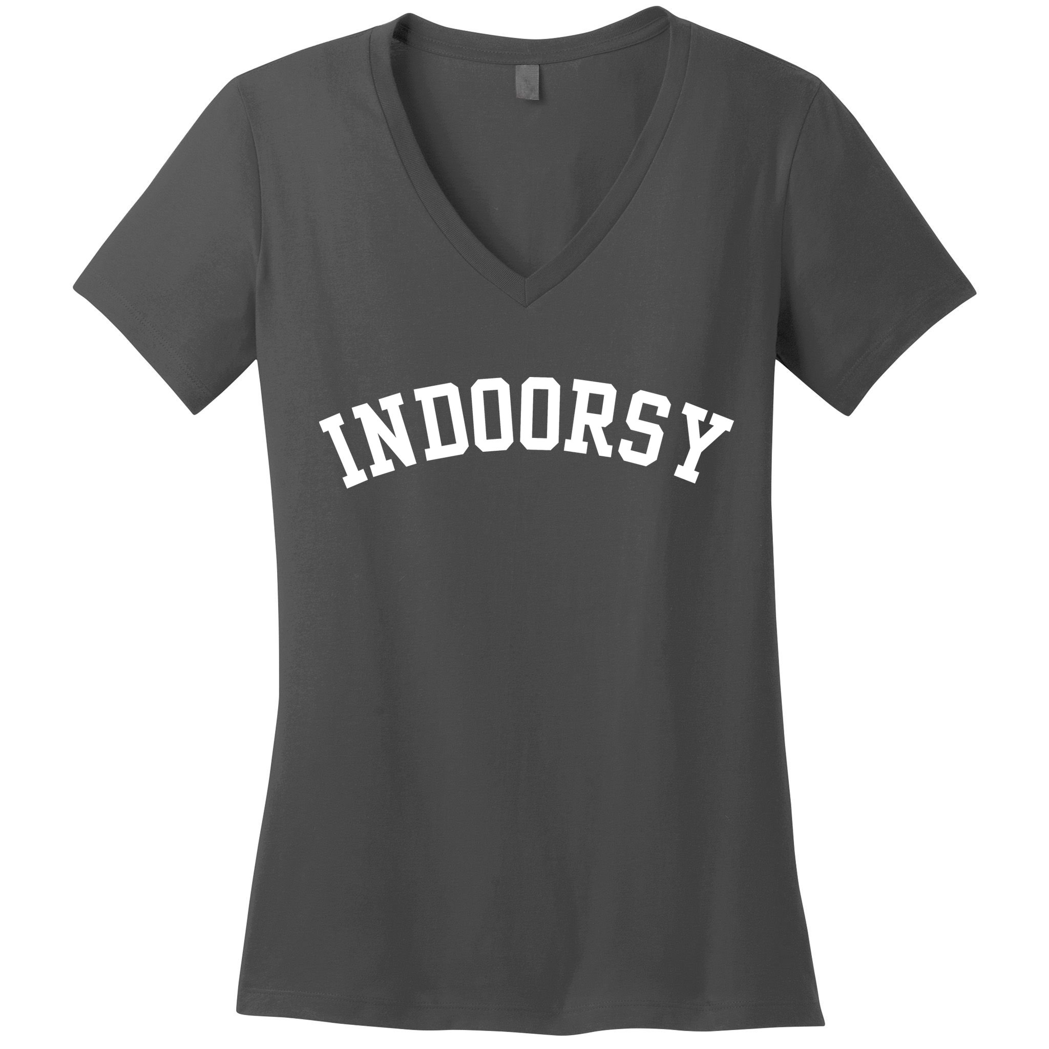 Indoorsy Funny Women's V-Neck T-Shirt