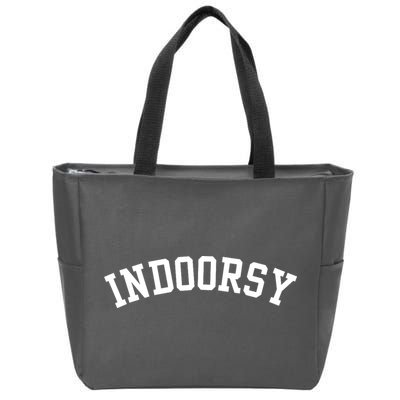 Indoorsy Funny Zip Tote Bag