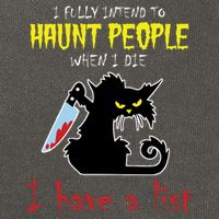 I Fully Intend To Haunt People When I Die I Have A List Cotton Canvas Backpack