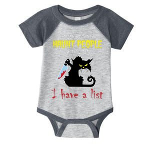 I Fully Intend To Haunt People When I Die I Have A List Infant Baby Jersey Bodysuit