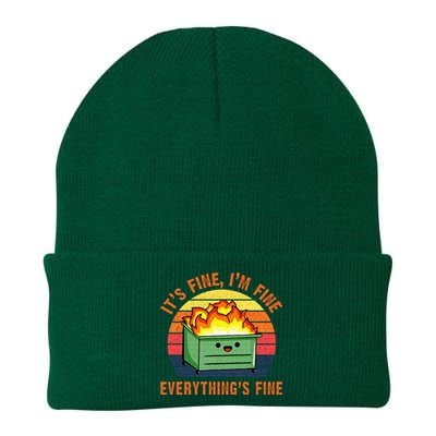 Its Fine Im Fine Everythings Fine Lil Dumpster Fire Cool Knit Cap Winter Beanie