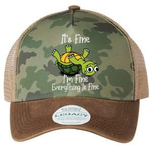 ItS Fine IM Fine Everything Is Under Control Funny Turtle Legacy Tie Dye Trucker Hat