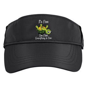 ItS Fine IM Fine Everything Is Under Control Funny Turtle Adult Drive Performance Visor