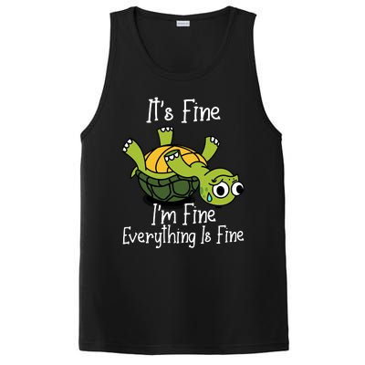 ItS Fine IM Fine Everything Is Under Control Funny Turtle PosiCharge Competitor Tank