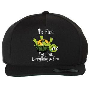 ItS Fine IM Fine Everything Is Under Control Funny Turtle Wool Snapback Cap