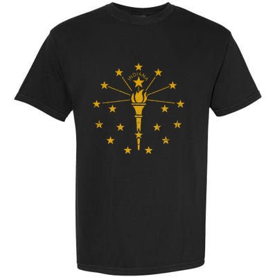 Indiana Flag IN State Vintage Style Garment-Dyed Heavyweight T-Shirt