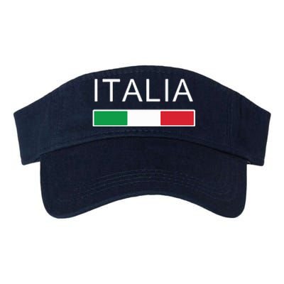 Italia Flag Italian Italy Italiano Family Heritage Valucap Bio-Washed Visor