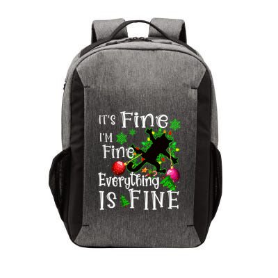 Its Fine Im Fine Everything Is Fine Naughty Cat Xmas Lights Gift Vector Backpack