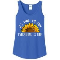 Its Fine Im Fine Everythings Fine Sunflower Gift Ladies Essential Tank